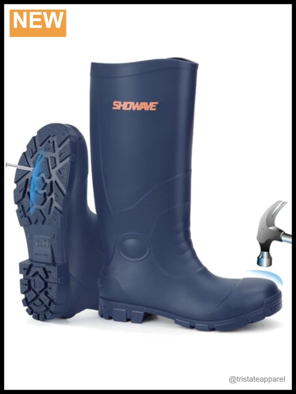Steel Toe Rubber Work Boots Waterproof Rain Boots Steel Shank